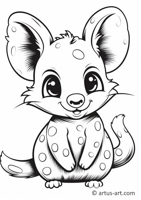 Quoll Coloring Page For Kids